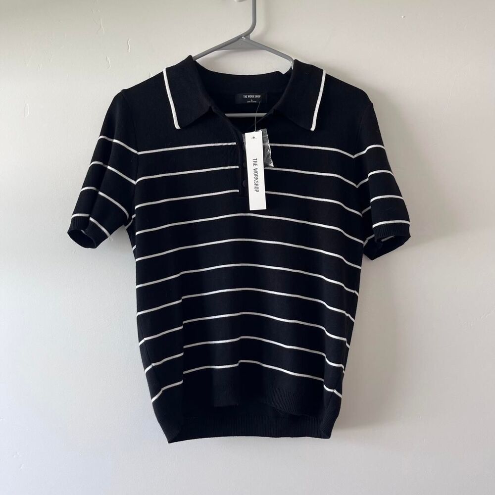 Unbranded Women's Black and Navy Polo-shirts